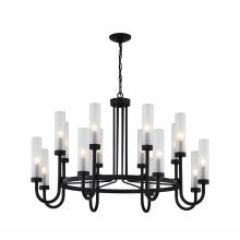 Justice Design Group FSN-4345-CLFR-MBLK - Anchorage 42" Chandelier